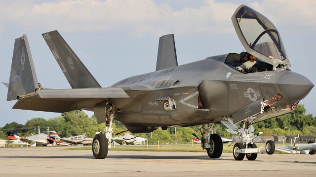 Lockheed F-35C (16-9303) - A USN F-35C being towed away from the Basler FBO to a hangar for maintenance. br /br /7/28/23