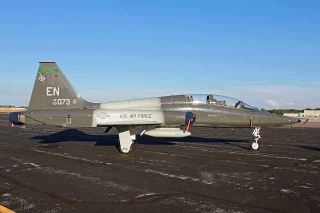 — — - A USAF T-38A Talon (69-7073, c/n 6223) from the 80th Flying Training Wing, 469th Flying Training Squadron (Fighting Bulls), Sheppard AFB, TX, on display for the Toledo Air Show on 15 Jul 2016. Once again, the aircraft data was saved when uploading.