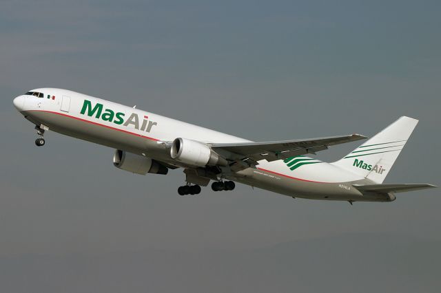 BOEING 767-300 (N314LA) - A Mas Air Boeing 767 freighter heading out of LAX.