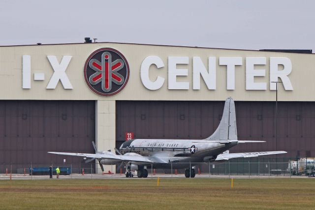 Boeing C-97 Stratofreighter (N97GX) - The first view of the Boeing KC-97G N97GX, s/n 52-2604, cn 16635, after reassembly in the IX Center in Cleveland, OH, USA, on 11 Dec 2017. The KC-97 arrived last June from AMARC in Tucson, AZ, and has been under restoration since. Crews pushed it out to the parking lot just before I arrived at Hopkins. What a classic!