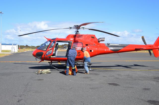 Eurocopter AS-350 AStar (VH-UWT) - Tasmanian Helicopters squirrel at Flinders Island, Mar 2019