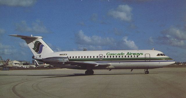 British Aerospace BAC-111 One-Eleven — - scanned from postcardbr /cascade airways