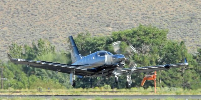 Socata TBM-700 (N22GA) - Landing on 27 at Carson City