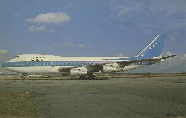 Boeing 747-200 (4X-AXF) - scanned from postcardbr /CAL cargo