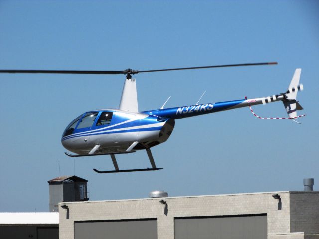 Robinson R-44 (N324RS) - Lifting off from Fullerton