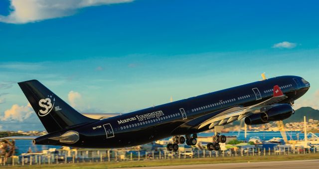 Airbus A340-300 (9H-TQM) - Dutch troops leaving the island of St Maarten to EHEH in the Netherlands.