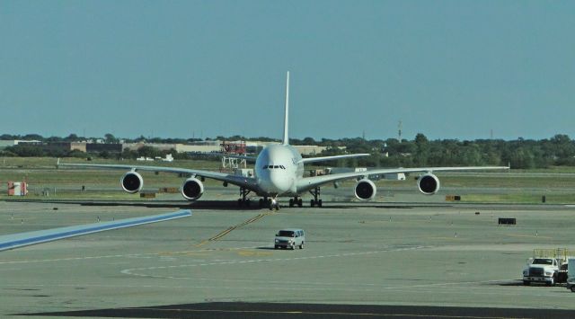 Airbus A380-800 — - This is the first Airbus A 380 that I have ever seen.   OF course have seen many in photos, but it made my day to see one for real.