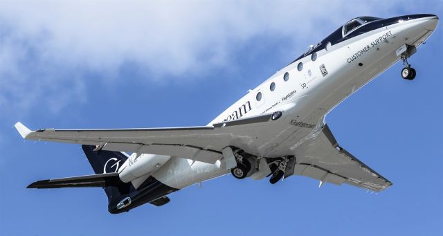 IAI Gulfstream G150 (N247PS) - Gulfstream N247PS field and airborne support teams customer support jet seen departing St Maarten after a short turn around and leaving for home base.br / 