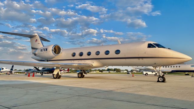 Gulfstream Aerospace Gulfstream IV (N17KW) - Golden hour w/ N17KW, a 1999 Gulfstream G-IV(SP), during EAA AirVenture ‘22. 7/27/22. 