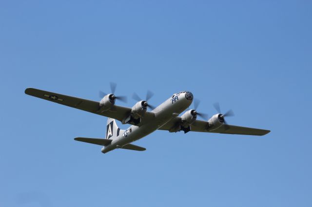 Boeing B-29 Superfortress — - B-29 Superfortress Fifi doing her thing at Appleton International.br /br /Departure Runway 3 