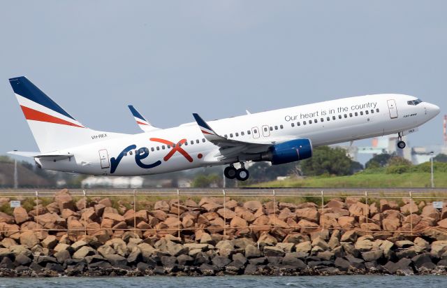 Boeing 737-800 (VH-REX) - Lifting Off from Rwy 16R