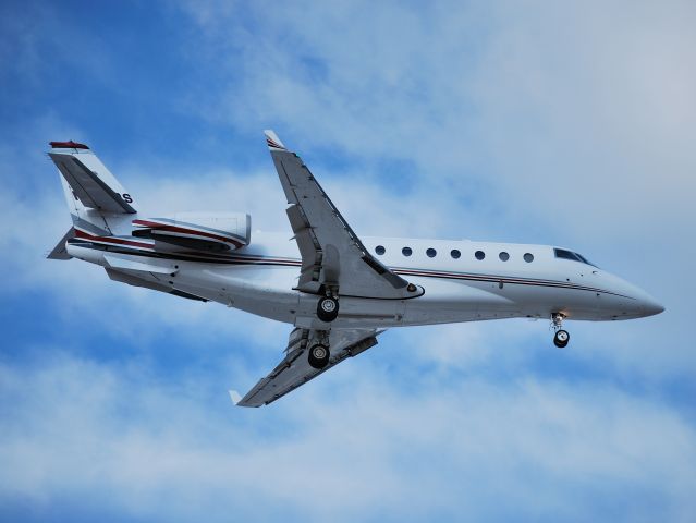 IAI Gulfstream G200 (N743QS) - On final for runway 2 at KJQF - 3/6/13