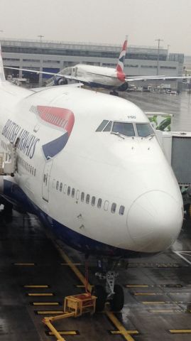 Boeing 747-400 (G-BYGD) - That iconic queen before boarding to JFK a few years ago,made the trip numerous times,she will be missed! BA113