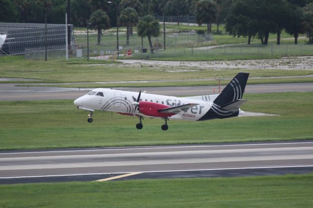 Saab 340 (N350AG) - Silver Flight 93 (N350AG) departs Tampa International Airport enroute to Hollywood International Airport