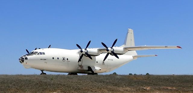 Antonov An-12 (UR-CKM) - Seems this aircraft has been at Luqa for some time 