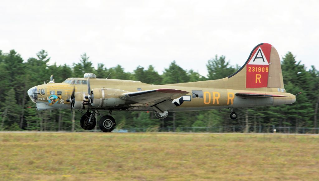 Boeing B-17 Flying Fortress (N93012) - Collings Foundations Nine-O-Nine touches down at Plymouth, MA