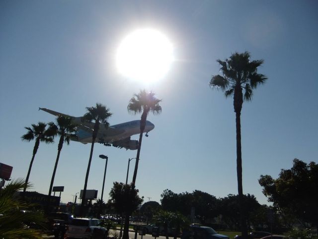 Airbus A380-800 — - At the In n Out. Just got there and this flew over.