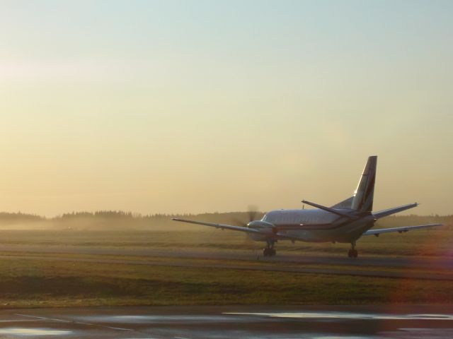 Saab 340 (C-GXPS) - Saab taxiing for takeoff in the morning sun at Fort McMurray, Alberta, Canada