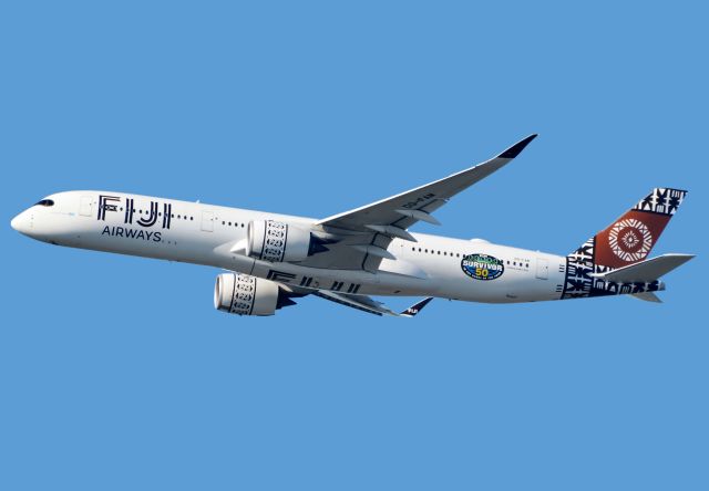 Airbus A350-900 (DQ-FAM) - Survivor 50th season (Fans choose) logo.