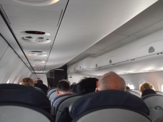 Embraer 175 (N632CZ) - In Cabin view onboard Flight DL5842 from Vancouver to Minnieapolis on Sept 25, 2012