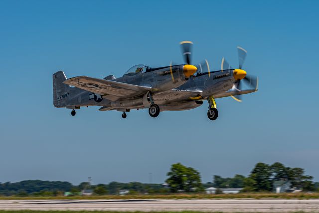 N887XP — - Enroute to Oshkosh, the famed XP-82 landed at the Springfield-Beckley Airport in Springfield, Ohio; 7/13/19.