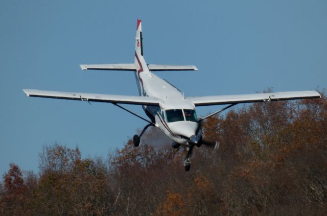 Cessna Caravan (N626LM) - About to touch down is this Skydive Sussex 1998 Cessna 208B Grand Caravan in the Autumn of 2024.