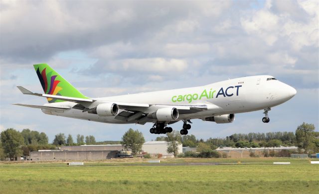 Boeing 747-400 (TC-ACM) - AirAct cargo b747-428f(er) tc-acm landing at shannon 16/5/21.