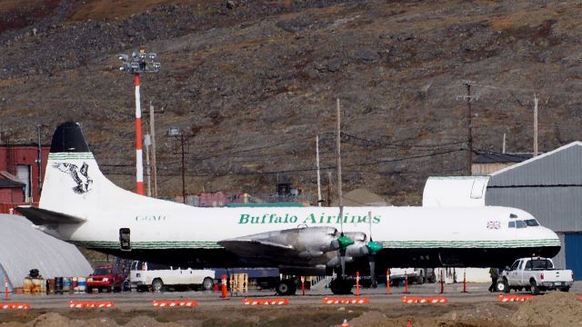 Lockheed L-188 Electra (C-GXFC) - At the Iqaluit airport on September 7, 2014.