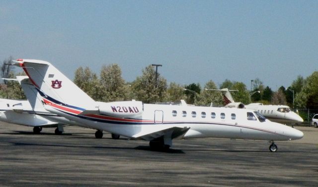 Cessna Citation CJ3 (N20AU) - A Cessna Citation CJ3 (N20AU) registered to Auburn University on the ramp at Blue Grass Airport recently....