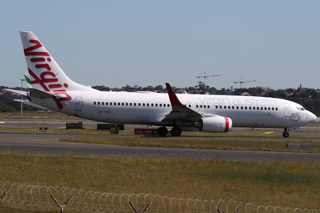 Boeing 737-800 (VH-YFF) - taken from "Sheps Mound" Observation Areabr /on 13 August 2019