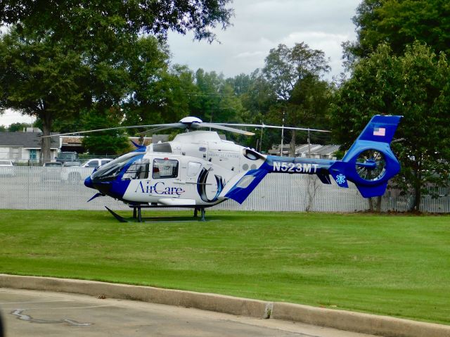 Eurocopter EC-635 (N523MT) - UMMC AirCare 4 in the grass at the Indianola Bank across from the hospital since it doesn’t have a helipad 