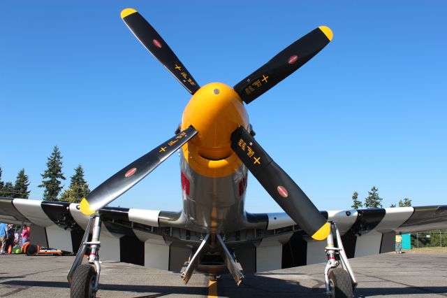 NX5087F — - Under Nose shot of "Impatient Virgin" 2012 Vintage Aircraft Weekend