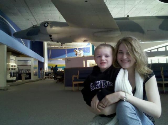 Lockheed ER-2 — - My son with his aunt at the National Air and Space Museum in Washington, DC.