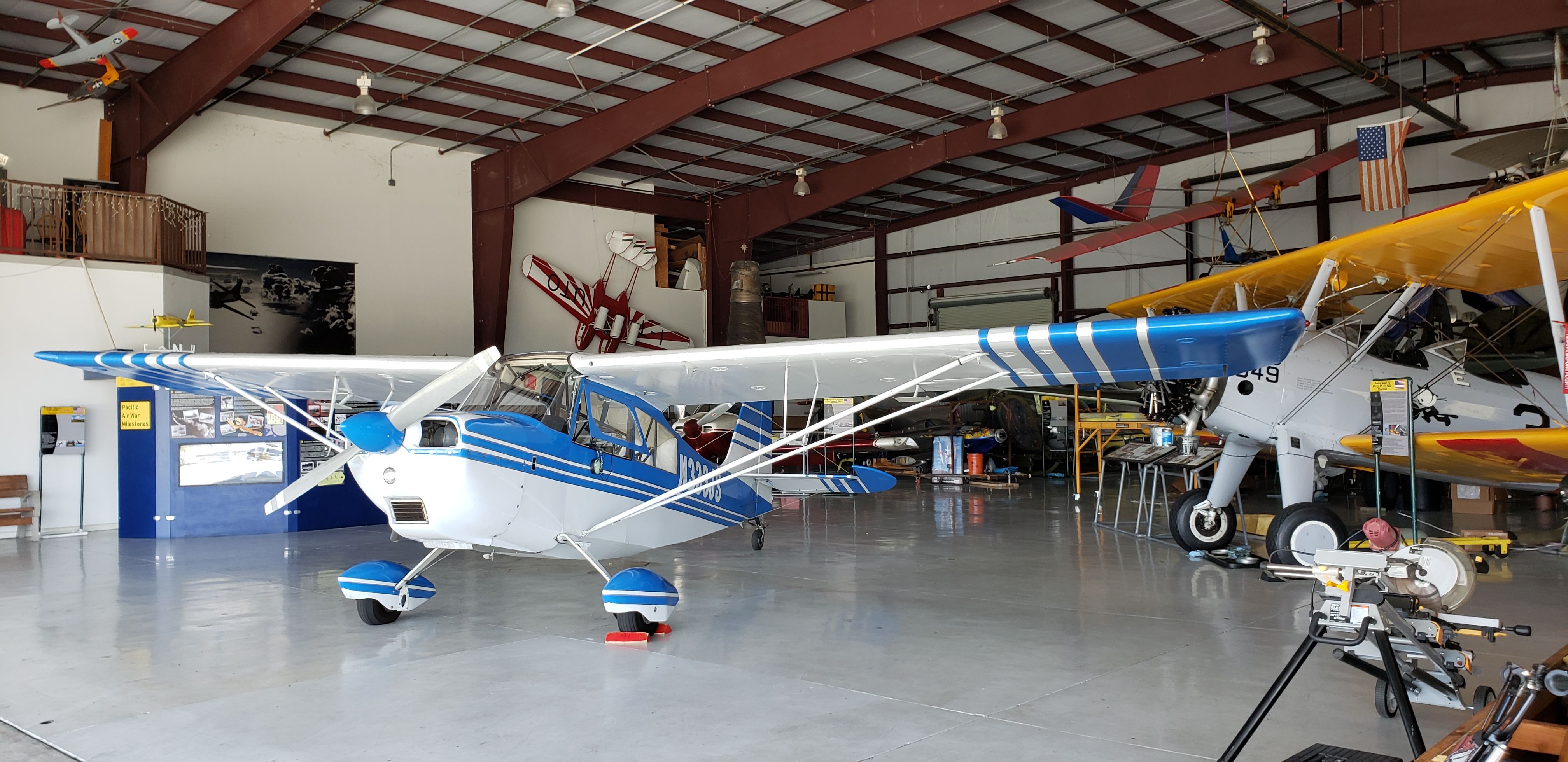 N333JS — - A pic of the Citabria inside the hangar at Warbird Adventures. 