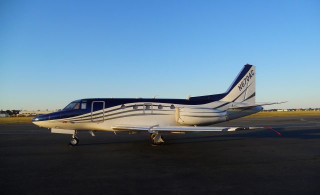 North American Sabreliner (N670AC) - Sabreliner on the SFS Ramp