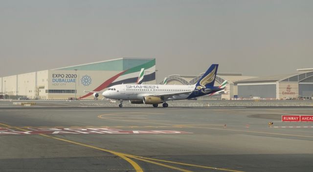 Airbus A319 — - Shaheen airlines, never heard of them until I saw this taxiing in Dubai