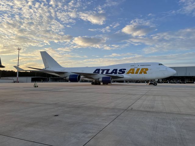 Boeing 747-400 (N471MC) - An Atlis Air 747-400BCF sitting on the ramp at Ramstein Air Base, Germany. They serve as a supplement to cargo operations for the DOD.