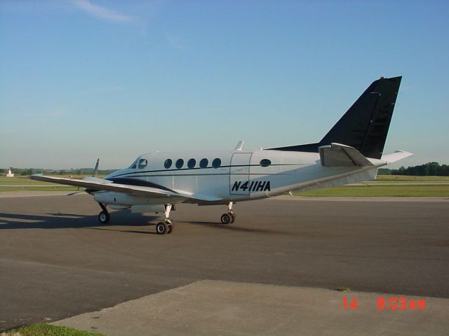 Beechcraft King Air 100 (N411HA) - Parked on ramp 9/14/09
