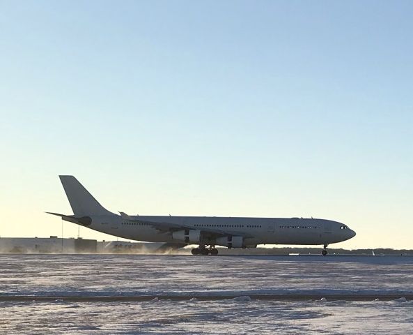 Airbus A340-300 (9H-FOX) - Runway 1 arrival! 1/2/22.