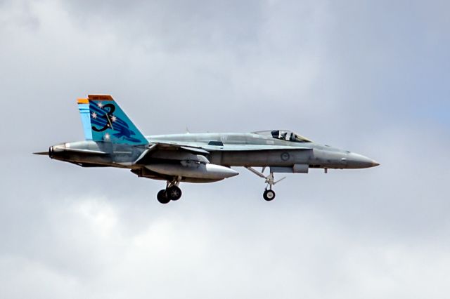 Boeing Hornet (A2113) - McDonnell FA-18A, with RAAF 3 sqn, 100th anniversary markings.6th March 2020.