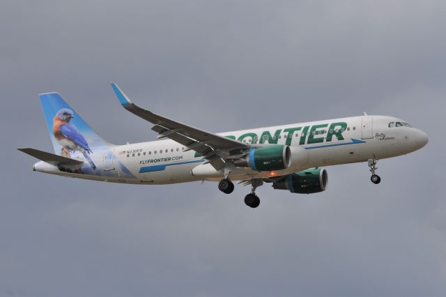 Airbus A320 (N230FR) - Arriving from KDEN earlier this afternoon. Flight 606.