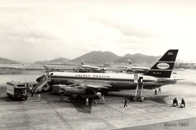 — — - Cathay Pacific CV880 1960s HKG Kai Tak