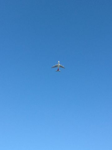 VH-OQK — - Qantas A380 overflying the Olympic Site in Sydney  enroute to  London Via Dubai.