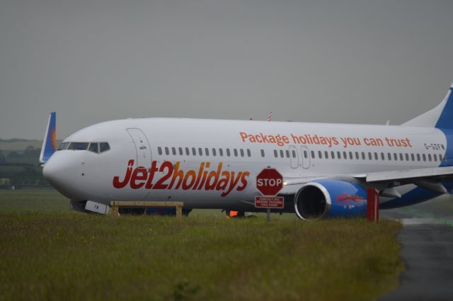 Boeing 737-800 (G-GDFW) - This is the Jet2Holidays Livery 737-800 which for this particular flight was departing from EGNT.