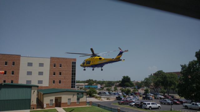 AGUSTAWESTLAND AW-169 (N307TC) - Starflight Travis County landing at Shannon Hospital in San Angelo, Texas.