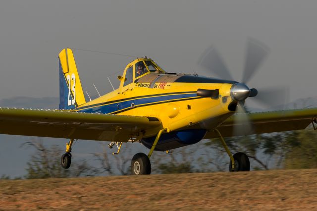 AIR TRACTOR Fire Boss (ZS-TFH) - Air Tractor AT-802A landing at Nelspruit Airfield. This is the home base for the "Working on Fire" fire prevention action group. They also operate Huey UH-1s.