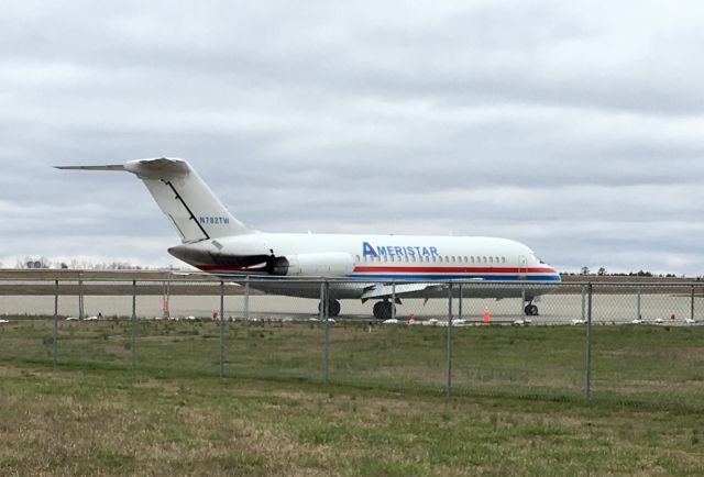 Douglas DC-9-10 (N782TW) - Parked in front of the maintenance hangar.