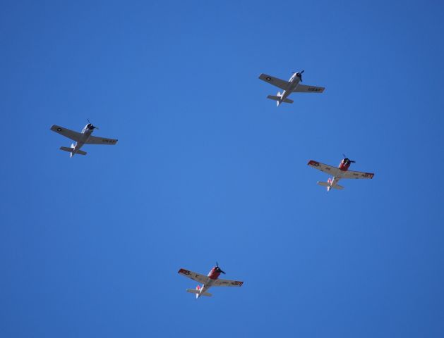 — — - Flying over Huntersville, NC. In town for T-28 Formation Flying Training Clinic at JQF - 4/11/10