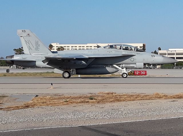 McDonnell Douglas FA-18 Hornet — - F/A-18 Super Hornet from VFA-22 Fighting Redcocks taxiing to RWY 30