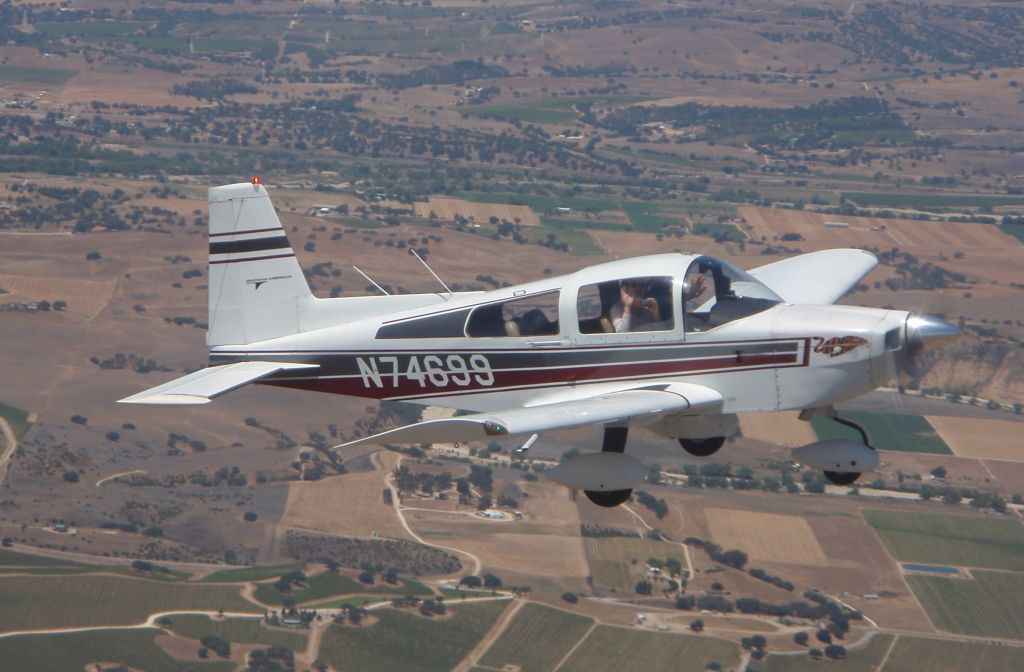 N74699 — - Grumman Tiger over Paso Robles